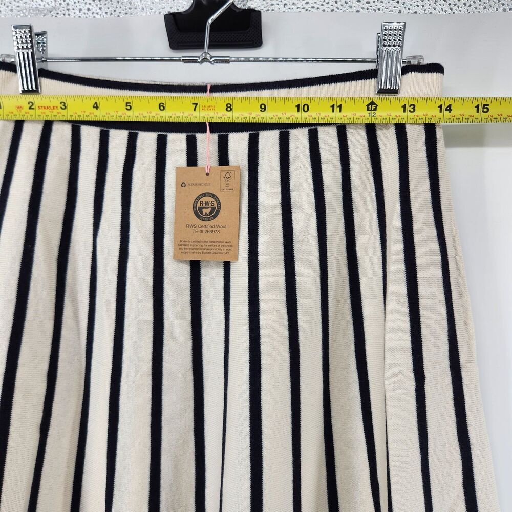 Boden US6 Ivory Stripe Liz Knitted‎ Midi Skirt NWT - Picture 7 of 8